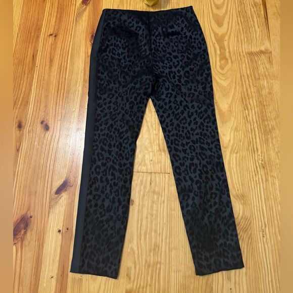 Veronica Beard Women's High Rise Cropped Ankle Pants Size 6 Leopard Print Black - Picture 10 of 10